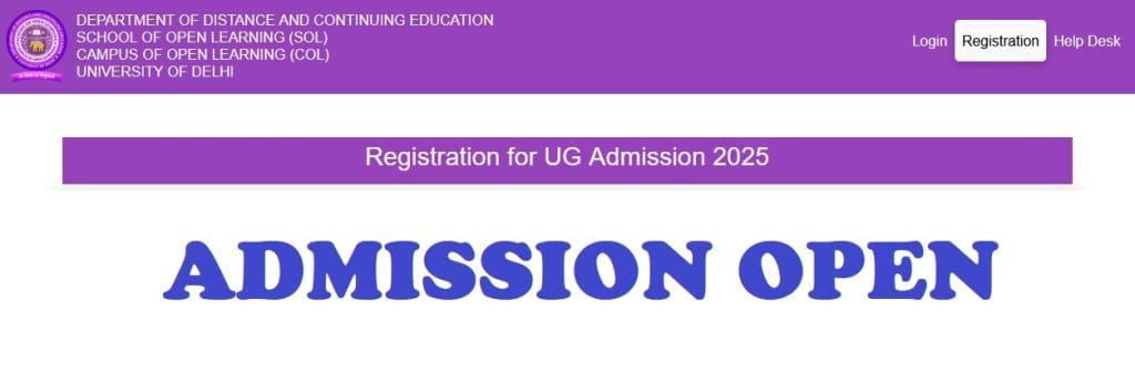 SOL DU Admission 2025