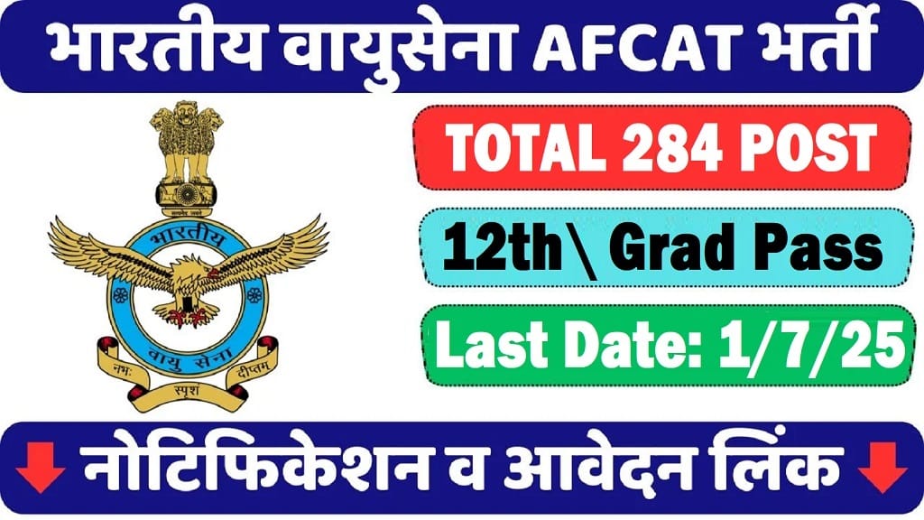 Indian Airforce AFCAT 02/2025 Recruitment