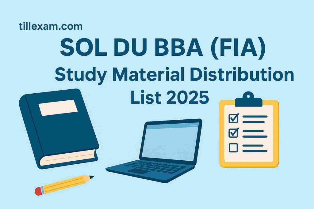 SOL DU BBA (FIA) Study Material Distribution List (Despatch 2025)